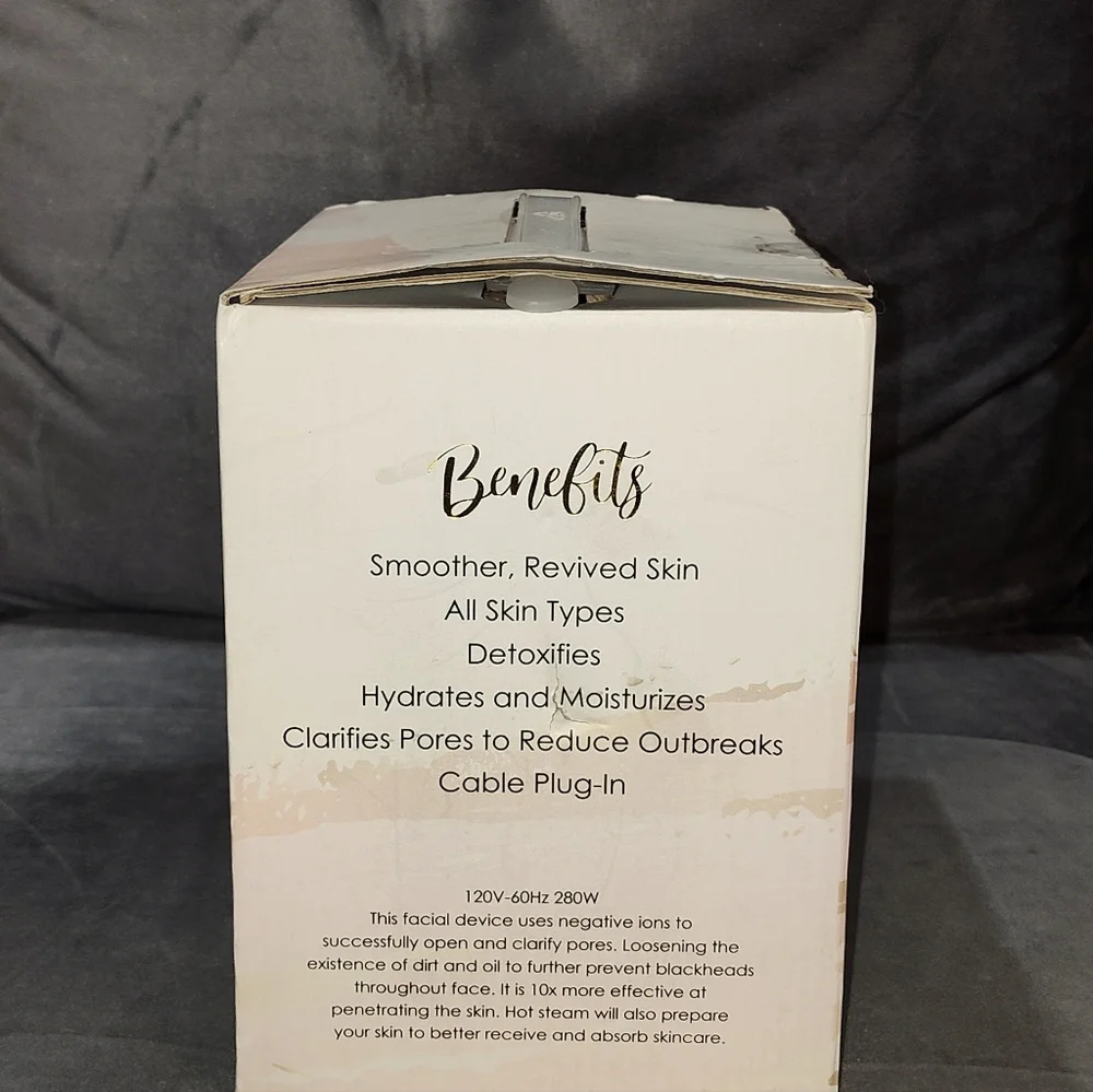 NEW RUCCI PROFESSIONAL FACIAL STEAMER WITH WATER TANK IN BOX FOR ALL SKIN TYPES